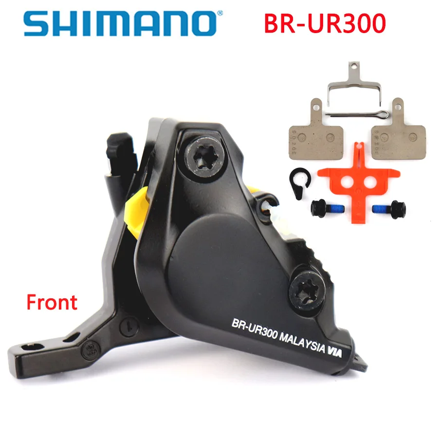 SHIMANO BR UR300 mtb Гидравлический дисковый тормозной суппорт с плоским креплением с B01S полимерные тормозные колодки Аксессуары для велосипеда коробка