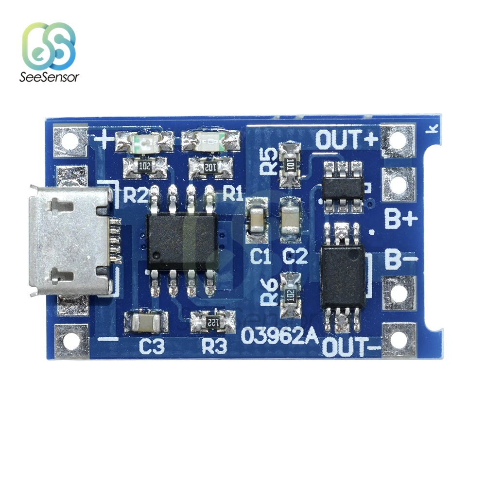 TP4056 5В 1A Micro USB 18650 литиевая батарея зарядная плата модуль зарядного устройства +