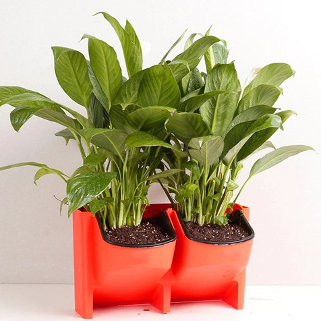 fashion Self Watering Flower Pot 2 Pocket Stackable Vertical Garden