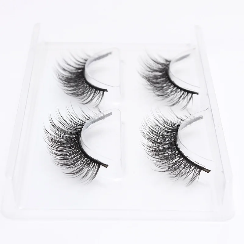 DOCOCER 2 пары natural накладные ресницы eyelashes длинные Макияж 3d Искусственные ресницы для красоты 759 - Длина: 751