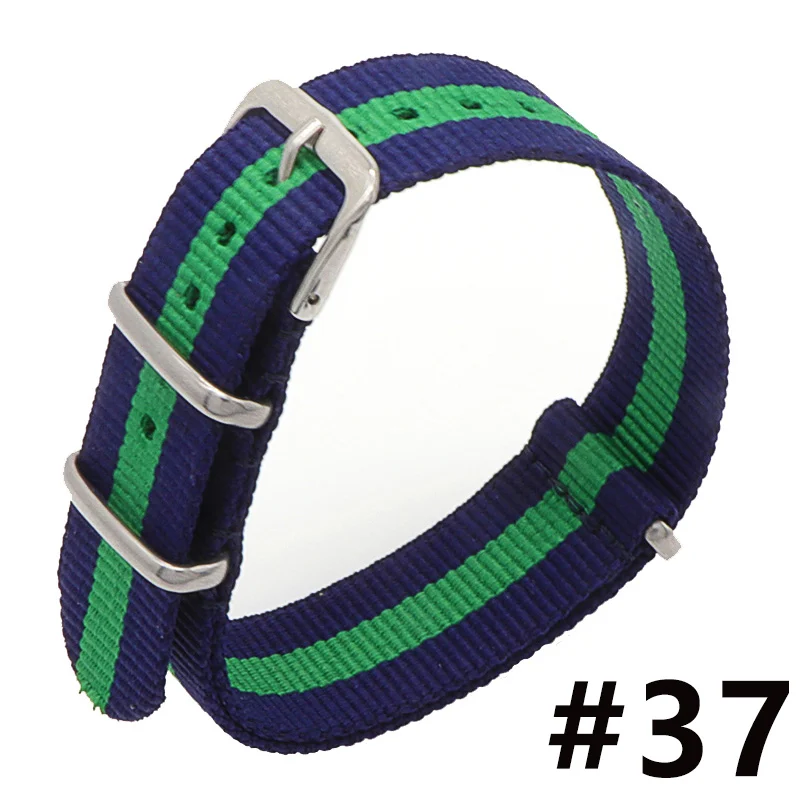 Strap Nato Strap Fabric Watch band 16mm Replacement Multi Color Pin Buckle for Nylon Strap for Hours Strap Nato Strap Fabric Watch band 16mm Replacement Multi Color Pin Buckle for Nylon Strap for Hours