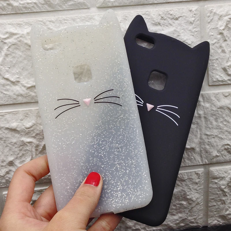P8 P9 Lite Cat Case for Huawei P9 Lite mini Silicone Phone Cover Y6 pro 2017 Lovely Cats casas 3D Soft Back Mobile Phone Funda (15)