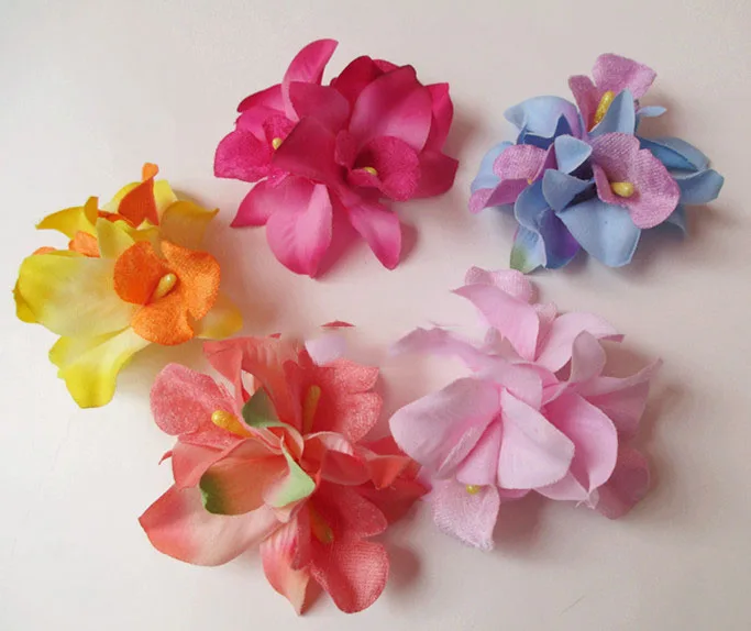 Искусственные головки цветов Имитация трех орхидеи искусственный цветок