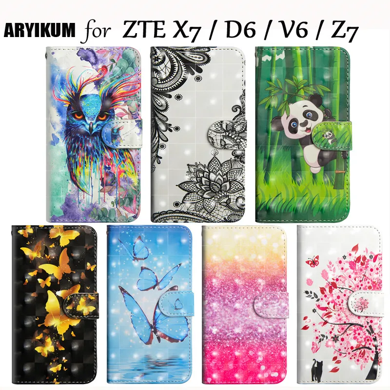 Для ZTE Blade V6 D6 X7 Z7 чехол T660 T663 Роскошный кошелек из искусственной кожи задняя