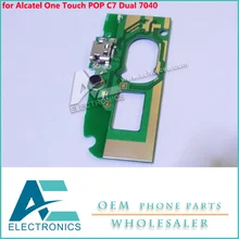 Для Alcatel One Touch POP C7 двойной 7040 гибкий USB для порта зарядки доска микрофон заряжающий шлейф наборы аксессуаров для телефонов