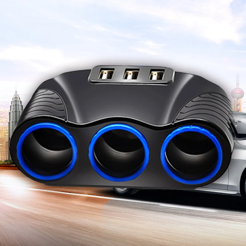 3 способа Авто розетки автомобильный прикуриватель адаптер Зажигалка разветвитель Зажигалка 5 в 3.1A выходная мощность 3 USB Автомобильное зарядное устройство 12 В/24 В