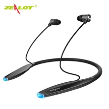 Новинка, ZEALOT H7, Bluetooth наушники с магнитом, притяжение, тонкие шейные беспроводные наушники, спортивные наушники с микрофоном