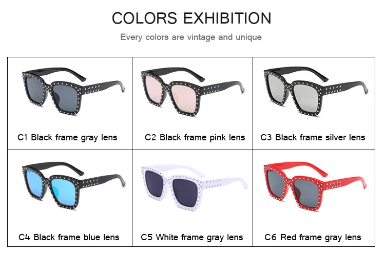DRESSUUP Infantil, хипстерские детские солнцезащитные очки с заклепками, детские солнцезащитные очки, квадратные детские солнцезащитные очки, UV400, для мальчиков и девочек