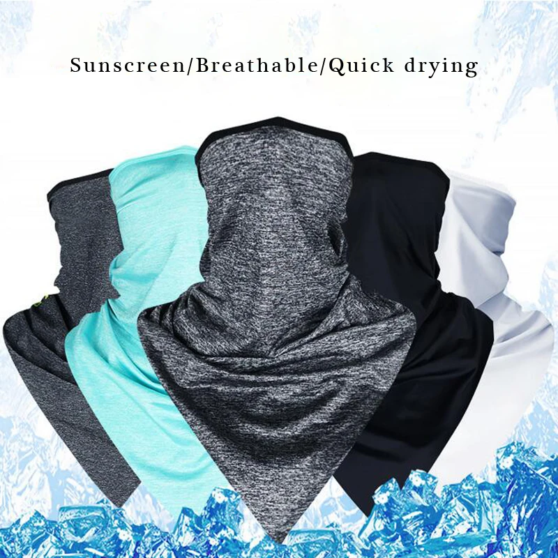 Triangle Sport Scarves Ice Fabric Hiking Scarves Breathable Cycling