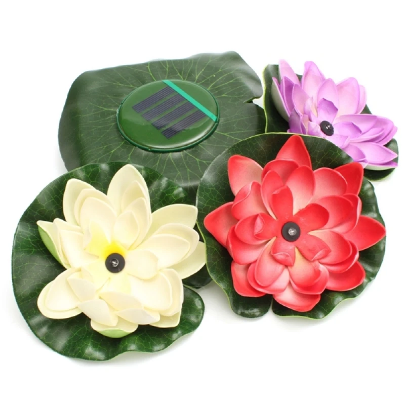 Tenozek Solar Power LED Floating Lotus Light Night Pond Garden Fountain Pool Flower Lamp Tenozek Solar Power LED Floating Lotus Light Night Pond Garden Fountain Pool Flower Lamp
