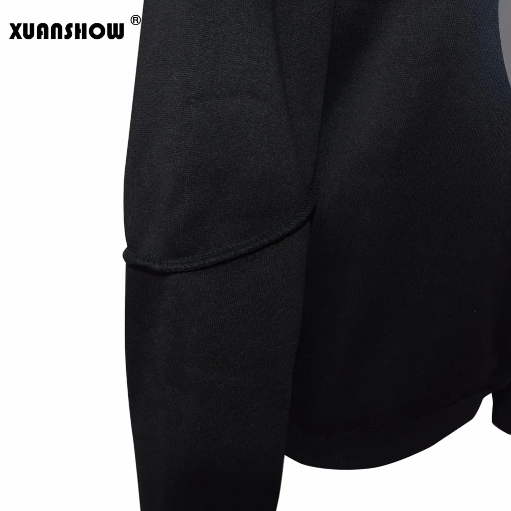 Женская толстовка с длинным рукавом XUANSHOW Готическая Толстовка принтом Луны в