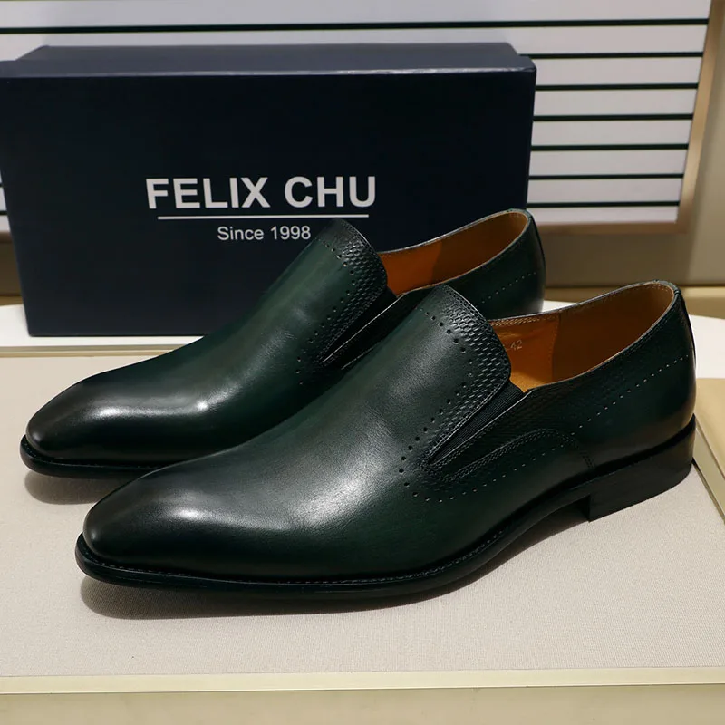 

3 Colors High Quality Cow Leather Casual Business Men Loafers Shoes Slip On Office Work Shoes for Male Handmade Size 39-46