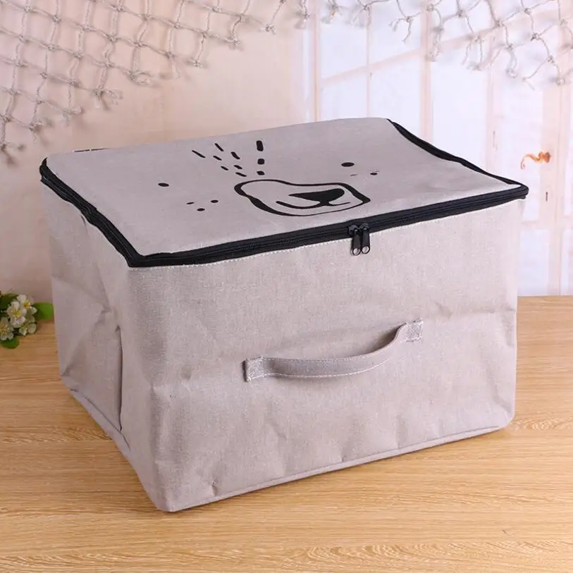 Cartoon Quilt Storage Box Collapsible Plus Size Comforter Container