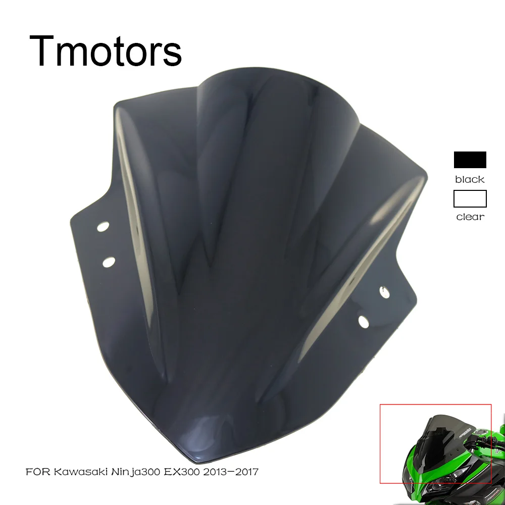 Для Kawasaki Ninja 300 R EX300 EX300R ex300 r 2013 Черный лобового стекла дымчатое лобовое стекло для EX 300 R