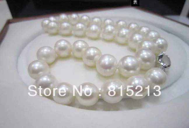

ddh001398 Large 12-13mm AAA++ Akoya Natural White Pearls Necklace 14K
