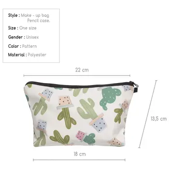 

2018 Small Make up Bag,Personalised Cosmetic bag Wash Bag Makeup Pouch for Girls or Women(Cactu)