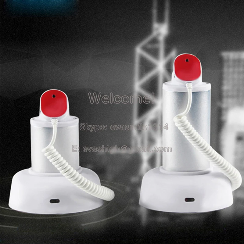 

5xMobile cell phone tablet security stand display system alarm holder burglar white with cable and lock