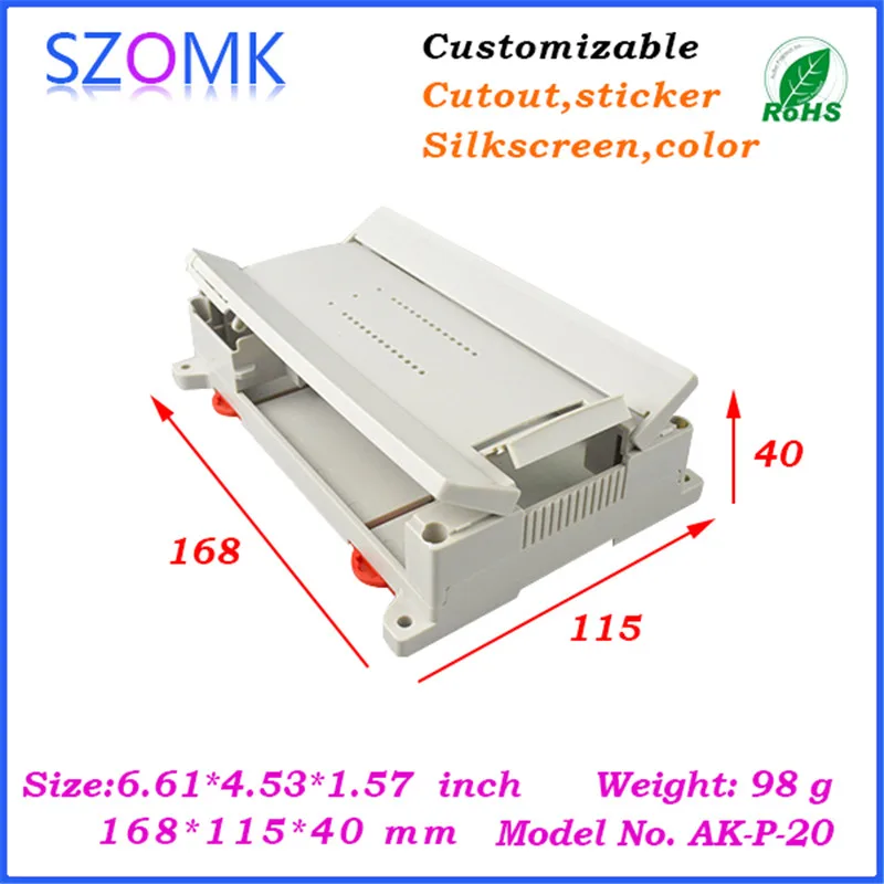 electrical din rail plastic box (1 pcs) 168*115*40mm szomk new housing for pcb board junction boxes | Обустройство дома