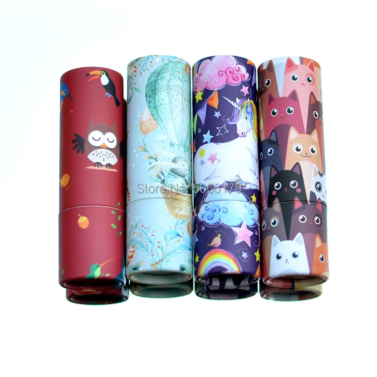 

100pcs 12.1mm Cosmetic Makeup Lipstick Container, Empty Kraft Paper Lip Balm/Lip Gloss Refillable Tube, Concealer Package