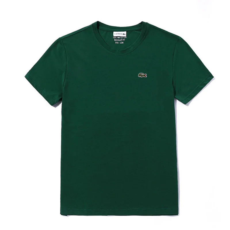 Lacostelegend men T Shirt classic summer cotton Short Sleeve Tees white black gym t shirt breathable camisa hombre