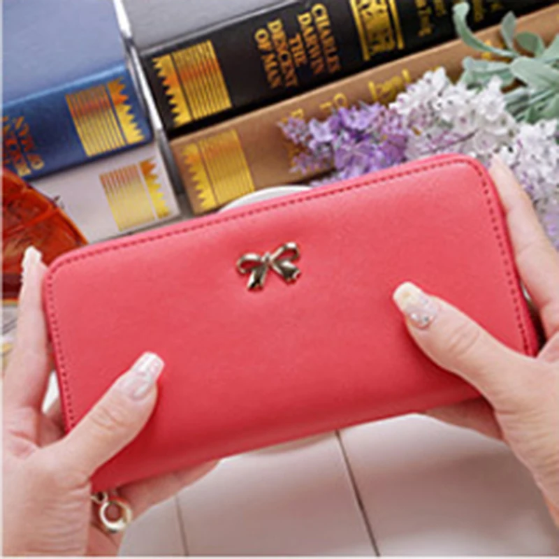 Cards Holder Wallet Ladies Cute Bowknot Women Long Wallet Pure Color Clutch Bag 2019 New PU Leather Purse Phone Card Holder Bag Cards Holder Wallet Ladies Cute Bowknot Women Long Wallet Pure Color Clutch Bag 2019 New PU Leather Purse Phone Card Holder Bag
