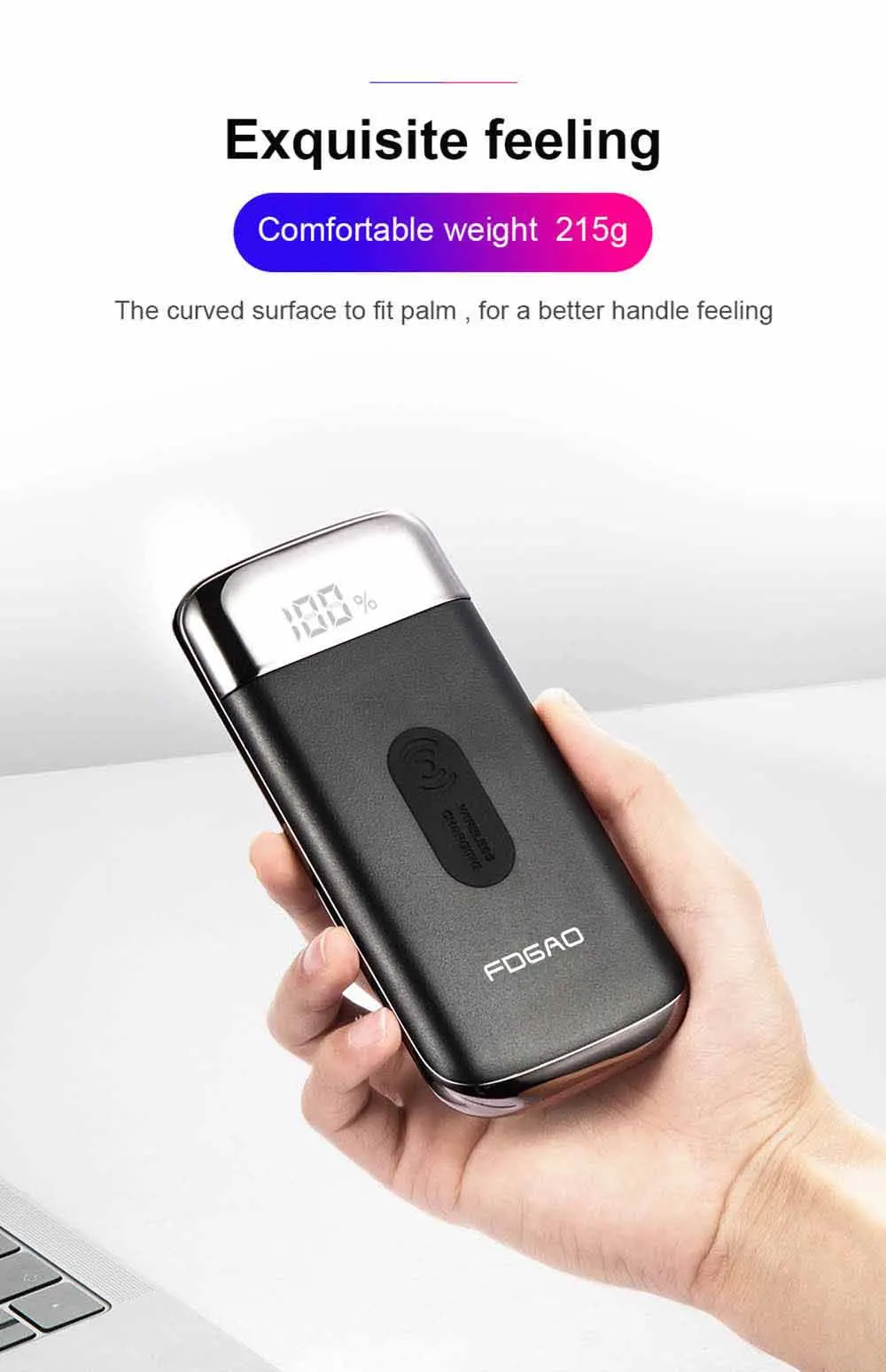 FDGAO Qi Беспроводное зарядное устройство power Bank 20000 мАч для iPhone XS Max XR X 8 Plus быстрая Беспроводная зарядка для samsung Xiaomi huawei