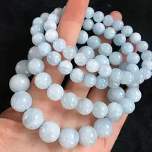 Светло-голубой цвет натуральный камень streche эластичный браслет pulserase бусины создан Материал очаровательные Модные стекло модный ретро