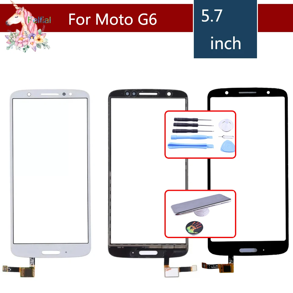 

ORIGINAL Touchscreen For Motorola Moto G6 XT1925 XT1925-3 XT1925-5 Touch Screen Digitizer Front Glass Panel Sensor NO LCD 5.7"