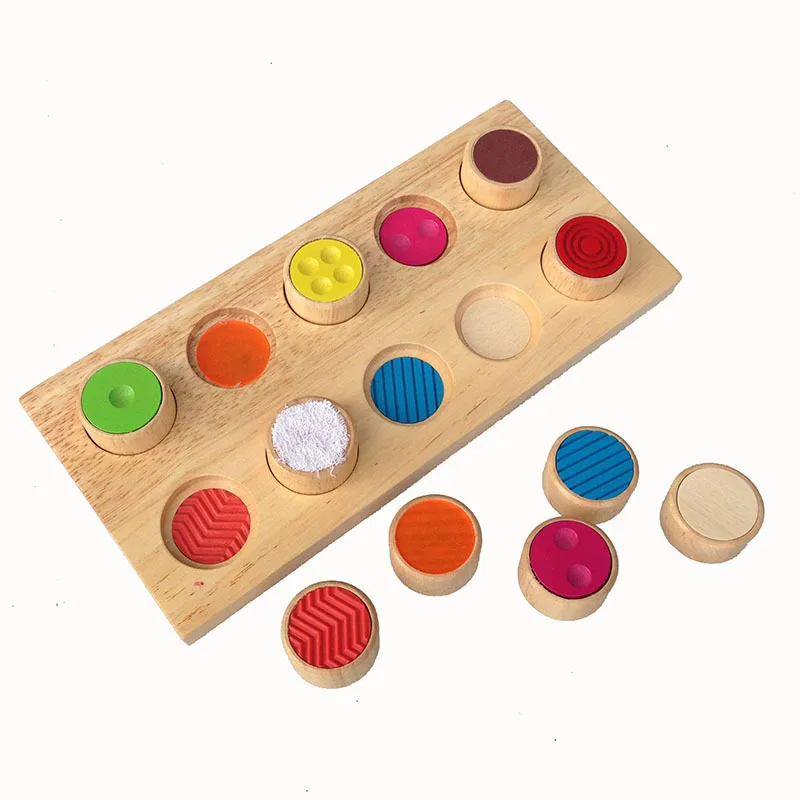

Montessori Wooden Toys Kids Memory Training Touchpad Montessori Educational Toys for Children Sensory Cognitive Color Fifts Fun