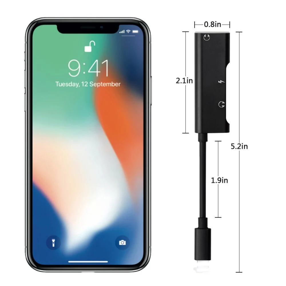 3 в 1 Зарядное устройство наушников адаптер для iPhone X 7 8 плюс iPad Aux кабель