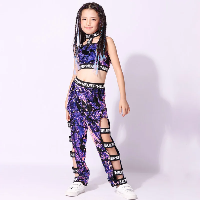 new Glitter Girls hip hop Modern Dance Performance Clothing Uniforms