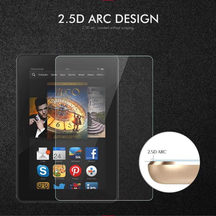 Для Amazon Kindle Fire HDX 7 HDX7 7,0 дюйма 9 H Tablet закаленное Стекло ультра тонкий защитный закаленное Стекло фильм