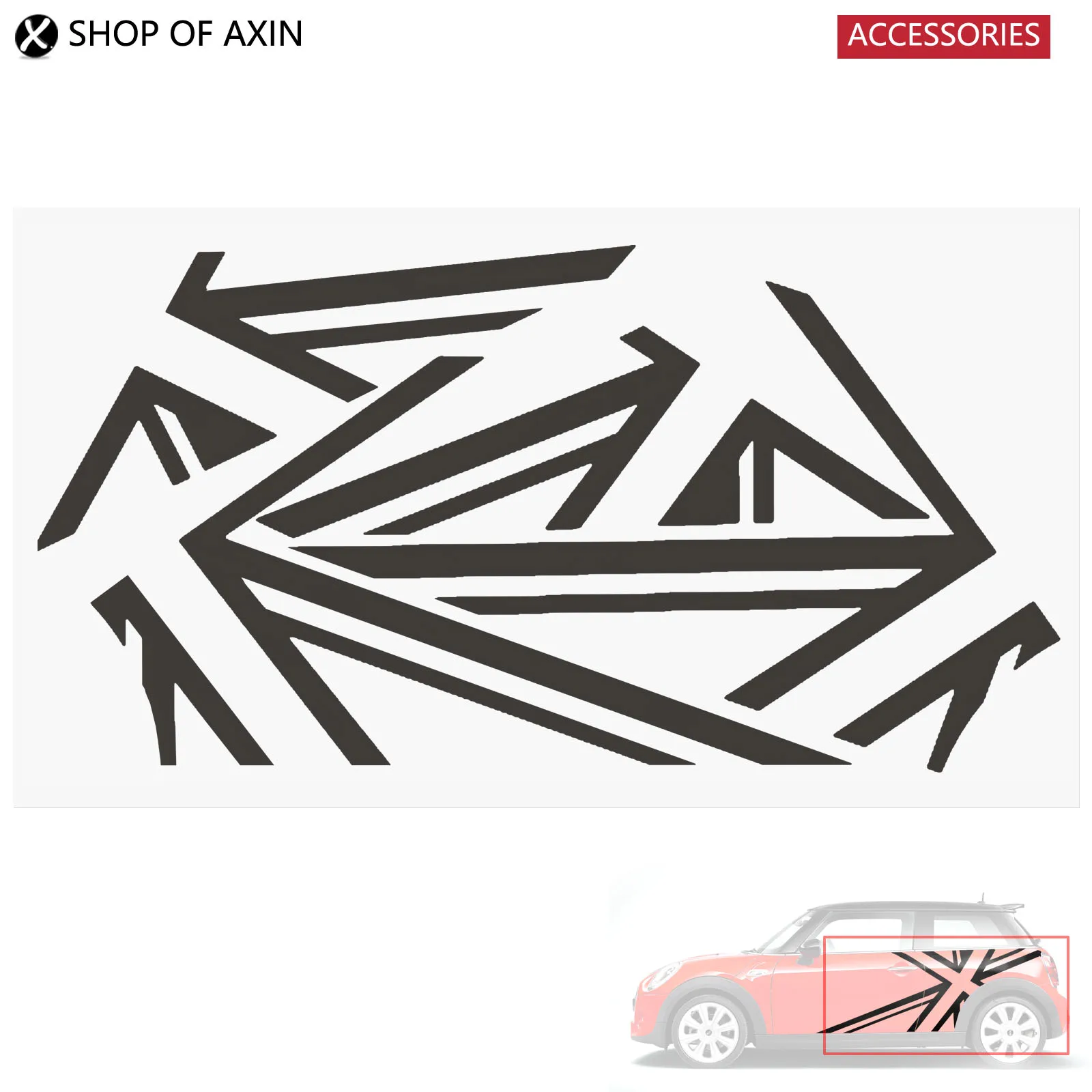 Adesivo Grafico Portiera Auto Union Jack Flag Per Mini Cooper Clubman Countryman Hardtop R50 R53 R56 R55 R60 R61 F54 F55 F56 F60