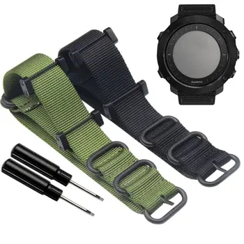 

Fine Woven Nylon Adjustable Replacement Wriststrap Watch Band with Double Buckle Ring for Suunto Core Smart Watch Bracelet Acces