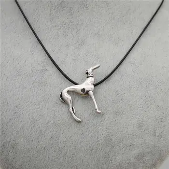 

Fashion Retro Jewelery Cute Italian Greyhound Dog Pendant Necklace For Women Spanish Grey Whippet Hound Necklace Custom Jewelry