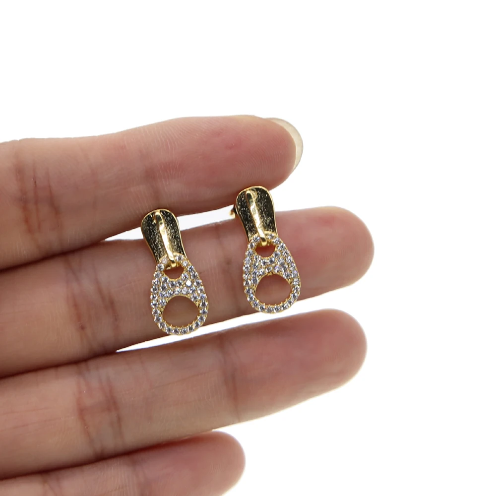 Персонализированное милое в форме молнии серьги-клипс серебро 925 ювелирные изделия шайба стильные Сережки для пирсинга подарки серьги, ювелирные изделия