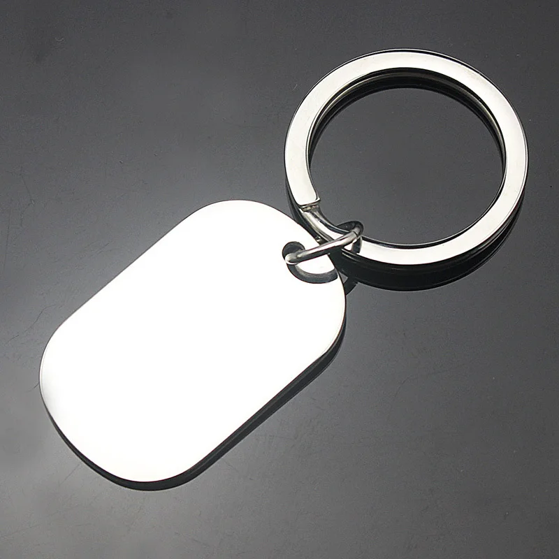 Factory Custom Logo Blank Dog Tag Stainless Steel Gifts Key Chain NOT