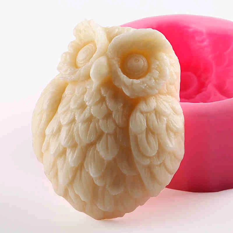 3d Hibou Moule Patisserie Moule Fandont Gateau Gelee Pudding Chocolat Collations Savon Sculpture Diy Moule Non Baton Silicone Cuisson Outils Aliexpress