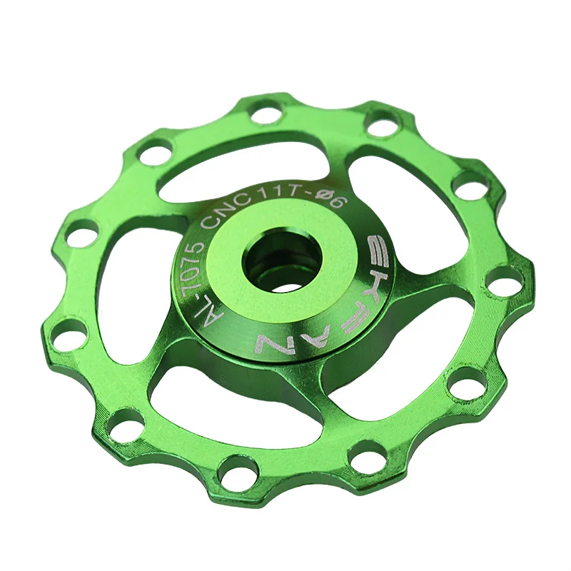 EKFan 11T Алюминиевый сплав MTB велосипедный задний переключатель шкив Jockey колесо дорожный велосипед направляющий ролик холостой части Аксессуары для велоспорта