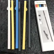 Экологически Съемная легко Чистящая многоразовая солома 5 штук, съемная многоразовая соломенная пластиковая соломинка