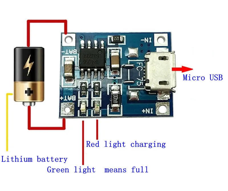 5 шт. TP4056 1A Lipo зарядное устройство Модуль литиевая батарея DIY микро порт Mike USB Новое поступление TP4056 MINI USB