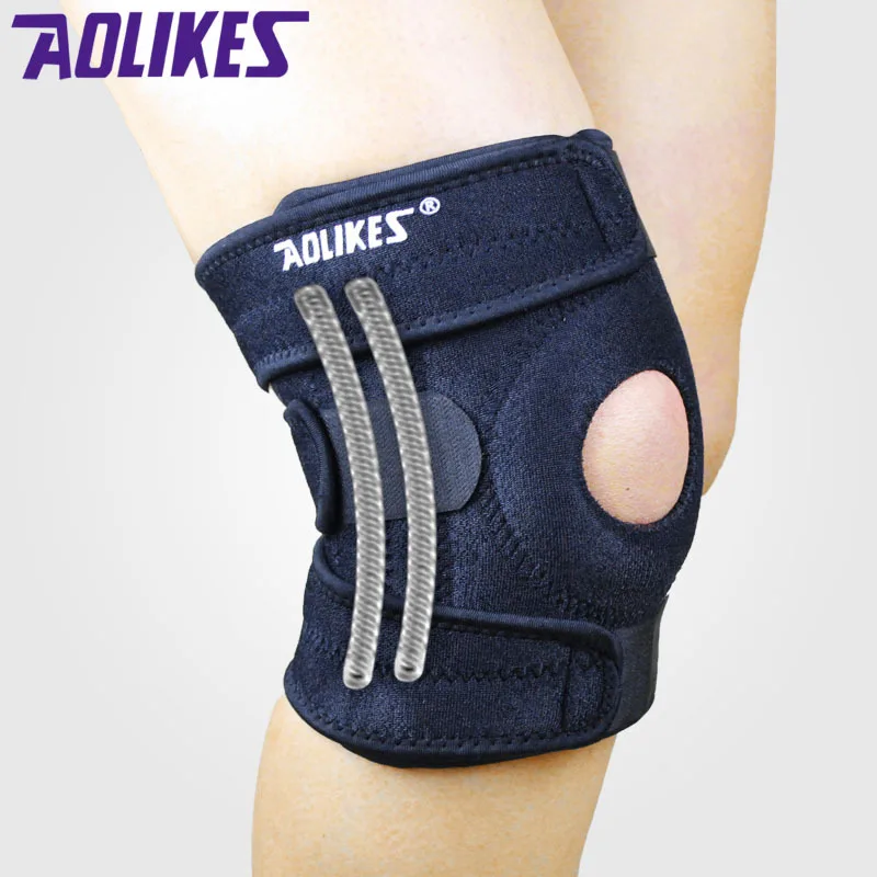 4 Spring Support Adjustable Sports Leg Knee Support Brace Wrap Protector Pads Sleeve Safety Knee Brace Patella Guard Protector 4 Spring Support Adjustable Sports Leg Knee Support Brace Wrap Protector Pads Sleeve Safety Knee Brace Patella Guard Protector