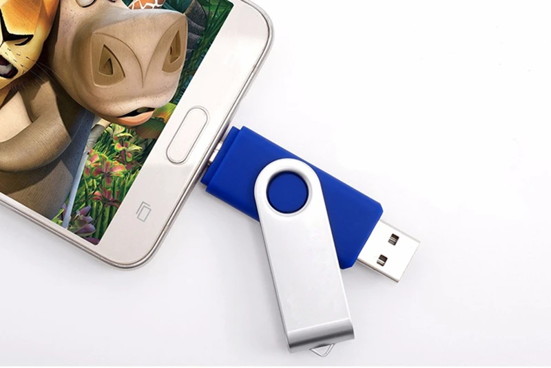 BRU 16GB32GB64GB OTG USB флэш-накопитель для телефона поворотный Android Pendrive USB3.0 Memory Stick OEM на заказ выгравировать печать логотипа