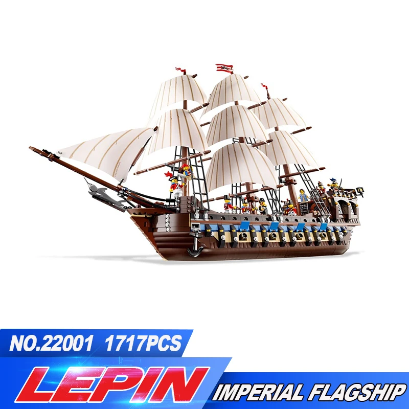 

DHL 22001 in Stock Pirate Ship Imperial warships Model Building Kits Block Briks Toys Gift 1717pcs Compatible10210