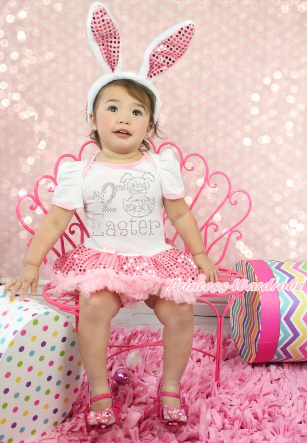 Fairy Baby Newborn Baby Girl Easter Dress Cotton 3pcs My 1st Easter Outfit Bunny Eggs Romper Bodysuit Tutu Skirt Set