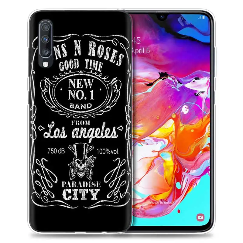 Пистолеты N Roses чехол для samsung Galaxy A50 A70 A80 A60 A40 A30 A20 A10 A50s A30s A20e A6 A8 плюс чехлы из ТПУ для телефона с отделениями для карт