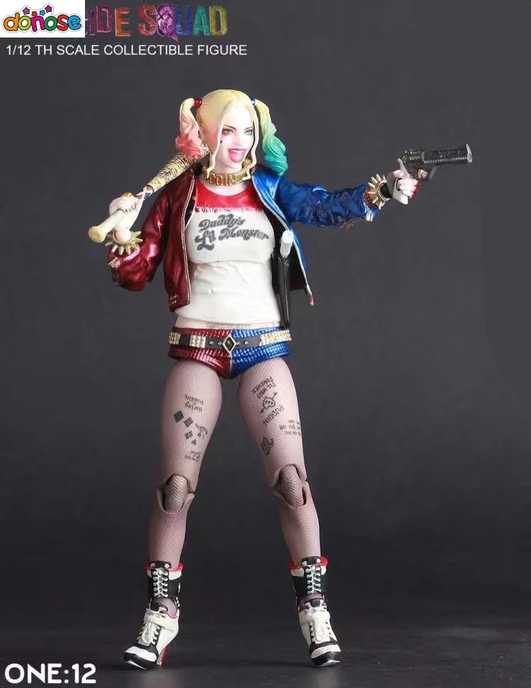 Сумасшедшие игрушки отряд самоубийц Harley Quinn версия подвижная 1/12 th статуя ПВХ