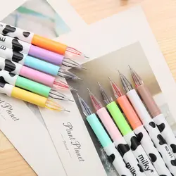DL корейский мультфильм Творческий канцелярские Milky Cow 12 цветов со стразами ручка цвет студентов Оптовая цена офиса и школы