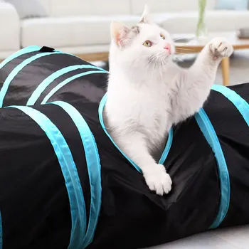 

3 Holes Foldable Pet Tunnel Cat Play Tent Nest Toys Kitten Cat Funny Toy Bulk Cat Toy Small Animals Play Tunnel With Ball