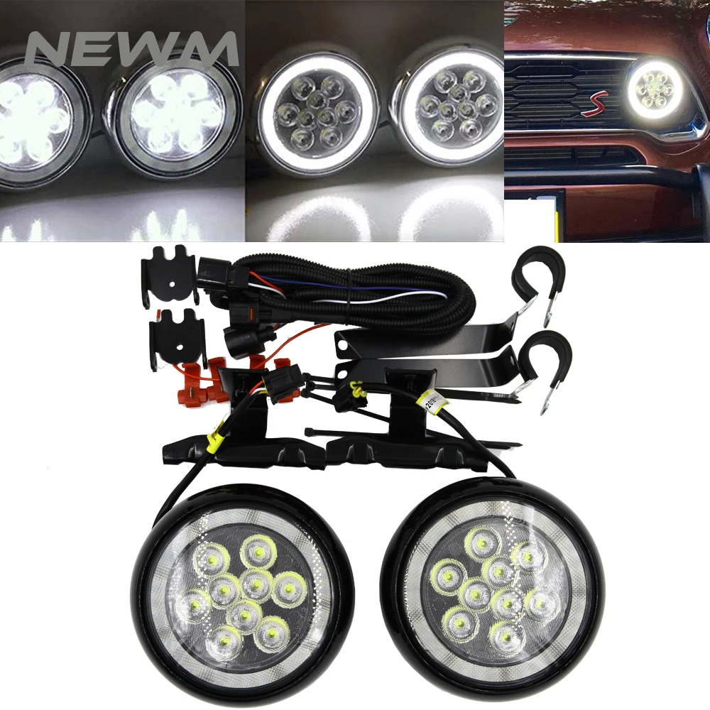 2X DRL + Halo Ring Led ралли светильник для Mini Cooper R50 R52 R53 2001 2006|Фара авто в сборе| |